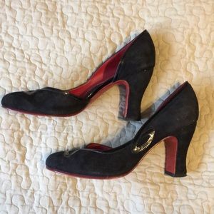 John Fluevog suede pumps